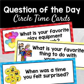 Preview of HUGE SELECTION Question of the Day Cards | Daycare, Pre-K, Preschool, Kinder