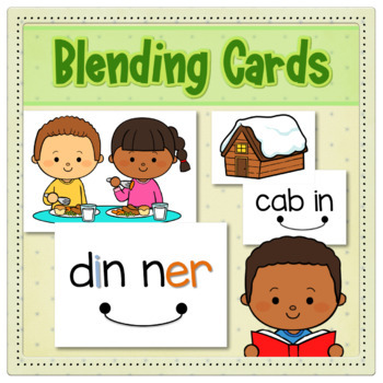 Preview of HUGE Set of 112 ~* 2-Syllable Words *~  Blending PICTURE Flash Cards