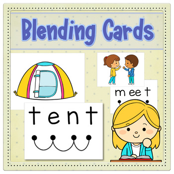 Preview of HUGE Set of 312 Blending PICTURE Flash Cards | Reading CVC, CVCC, CVVC Words