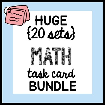 Preview of HUGE {all the MATH TASK CARDS} Math Doodles BUNDLE - ALL YEAR