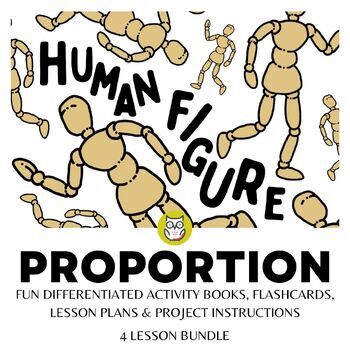 Preview of HUMAN FIGURE ART PROJECT, ACTIVITY BOOK & LESSON PLANS