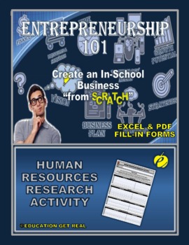 Preview of HUMAN RESOURCES RESEARCH ACTIVITY (FILL-IN Excel & PDF Versions)
