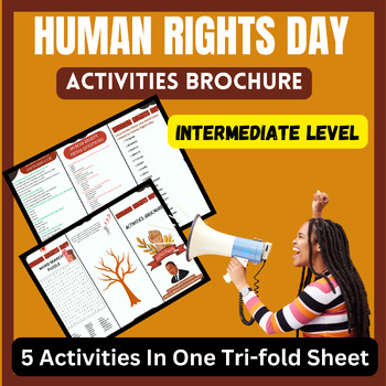Preview of HUMAN RIGHTS DAY Activities Brochure -  Sub Plans Activities & worksheets