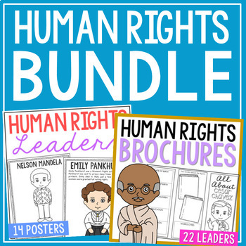 Preview of HUMAN RIGHTS LEADERS Coloring Pages, Posters, & Research Projects Activities