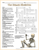 HUMAN SKELETON & BONES Crossword Puzzle Worksheet Activity
