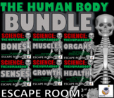 HUMANS: 6 Escape room bundle - health, hygiene, bones, mus