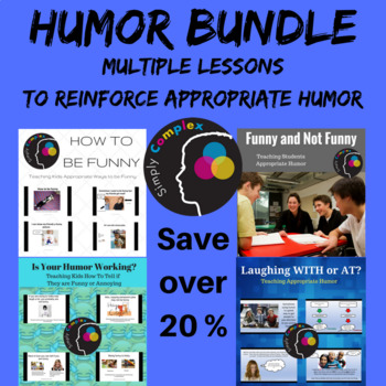 Preview of HUMOR BUNDLE!  Reinforce Appropriate Use of Humor with Multiple Lessons! VALUE!