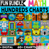 HUNDREDS CHARTS - Over 60 charts - Color by Number - With 