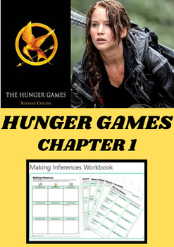 Preview of HUNGER GAMES MAKING INFERENCES WORKBOOK CHAPTER 1 EDITABLE POWERPOINT