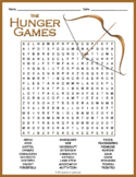 THE HUNGER GAMES Novel Study Word Search Puzzle Worksheet 
