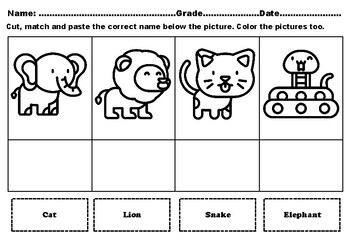 Cut and paste worksheets for preschoolers and nursery students… –  azaworksheets