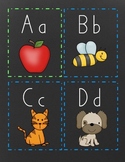 HWT Alphabet Cards for Word Walls & Flashcards - Chalkboar