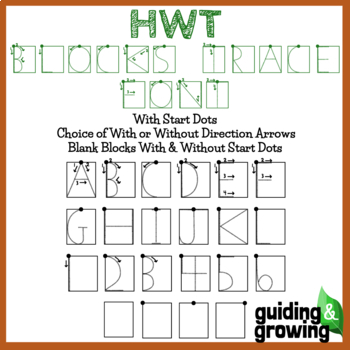 Preview of HWT Gray Block Trace- HWT Style Letter Formation Font