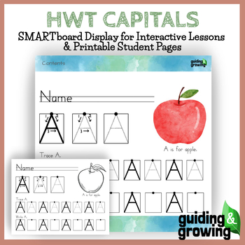 Preview of HWT Capitals for SMARTboard & Student Worksheets