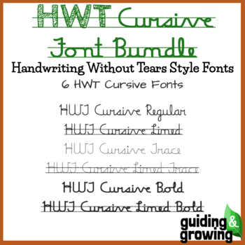 Preview of HWT Style Cursive Font Bundle