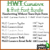 HWT Style Cursive & Print Font Bundle