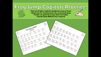 Preview of HWT Inspired Frog Jump Capitals Practice