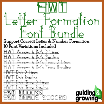 Preview of HWT Style Letter Formation Bundle