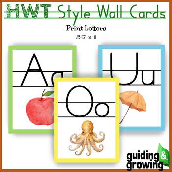 Preview of HWT Style Alphabet Wall Cards