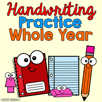 Preview of Whole Year HWT Inspired Handwriting Practice