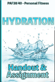 HYDRATION: Handout & Assignment for Peak Personal Fitness