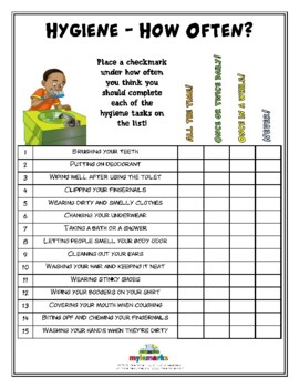 Hygiene For Teens Worksheets Teaching Resources Tpt