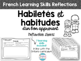 Habiletés et habitudes - French Learning Skills Reflection Sheets