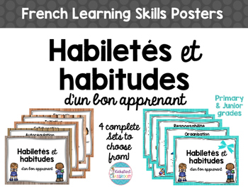 Preview of Habiletés et habitudes d'un bon apprenant - French Learning Skills Posters