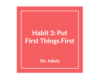 HABIT 3 PUT THINGS FIRST CROSSWORD PUZZLE - WordMint