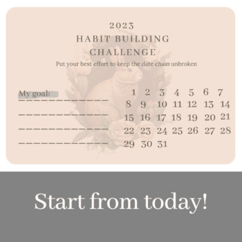 Preview of 2023 Edition! Free Habit Building Calendar