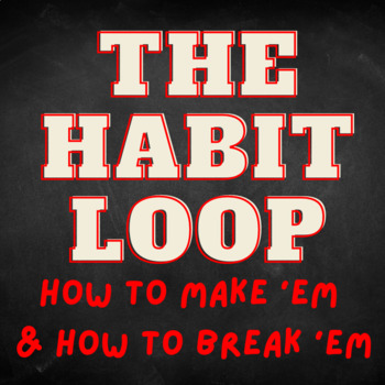 Preview of Habit Loop Lesson for Teens Sub Folder SEL Habit Forming Goal Setting HS