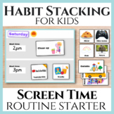 Habit Stacking for Reducing Screen Time | Visual schedule 