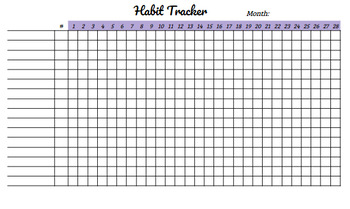 Preview of Habit Tracker FREE