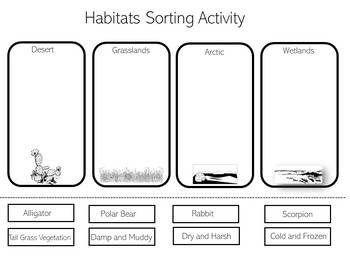 Animal Habitats |Worksheet Activity Preschool Kindergarten 1st 2nd Grade  Science