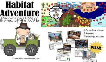 Preview of Habitat Adventure!  Biology Science Game - Animals, Biomes & Taxonomy for K-6th