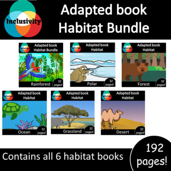 Preview of Habitat Bundle ADAPTED BOOKS (level 1, level 2 and level 3) & activities