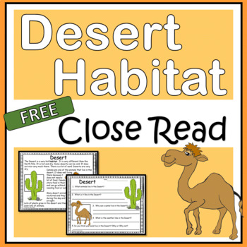 Preview of Habitat Close Reading Passages with Questions FREE