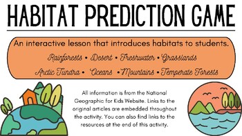 Preview of Habitat Prediction Game