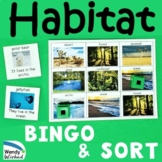 Animal Habitat Sort & Biome BINGO Games for 7 Habitats