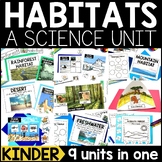 Habitats Science Unit Mega Bundle for Kindergarten