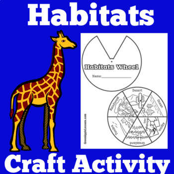 Preview of ANIMAL HABITAT HABITATS Activity Worksheet Craft Kindergarten 1st 2nd 3rd Grade