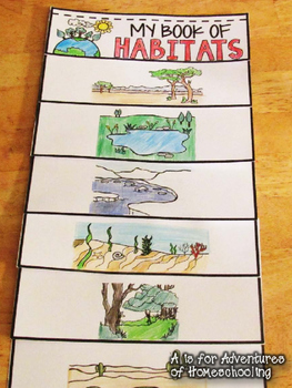 Habitats flip book by AisforAdventuresofHomeschool | TpT