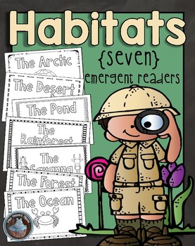 Preview of Habitats {7 Emergent Readers for the Beginner}