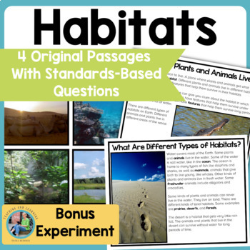Preview of Habitats Biomes 2nd Grade Science Reading Comprehension Passages and Questions