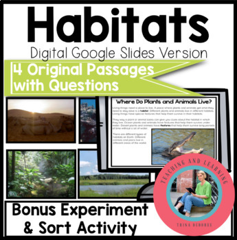Preview of Habitats (Biomes) Reading Comprehension Passages and Questions With Science