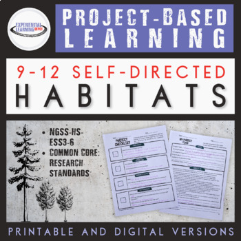 Preview of Habitats: High School Biology Project Based Learning {Printable and Digital}