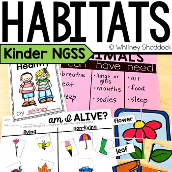 Preview of Plant and Animal Habitats Kindergarten Science Unit with NGSS Standards