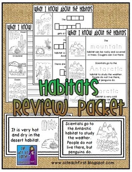 Preview of Habitats Review Packet