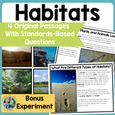 Habitats Biomes 2nd Grade Science Reading Comprehension Passages and Questions