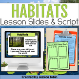 Habitats PowerPoint Slides and Note Taking Graphic Organiz
